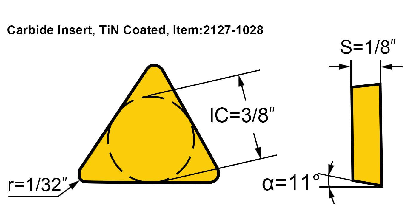 Diagram of Accusize Tpg322 Tin Coated Carbide Inserts, 10 Pcs/Box, 2127-1028x10