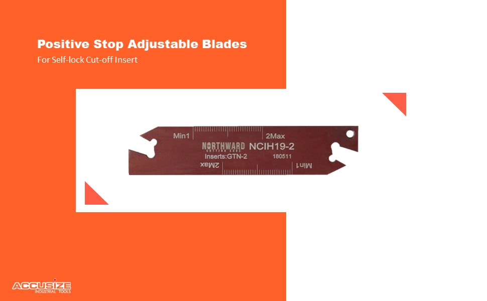 Accusize Industrial Tools 2402 Positive Stop Adjustable Blades For Self-lock Cut-off Insert