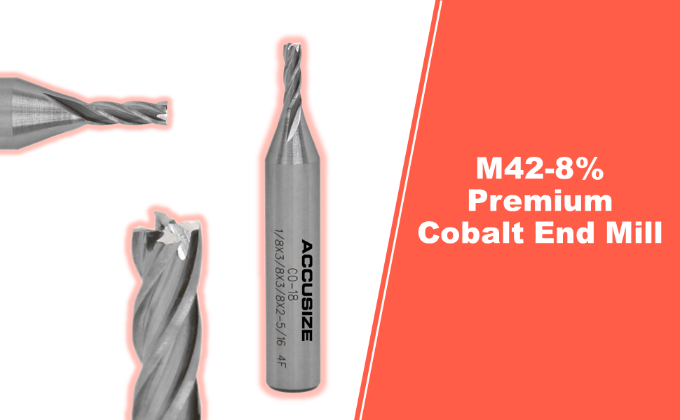 Accusize Industrial Tools M42-8% Cobalt Finishing End Mill