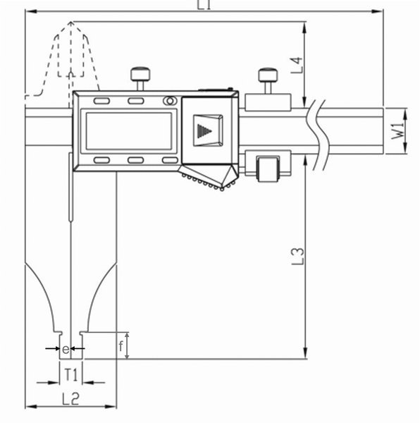 Diagram of Accusize Heavy Duty Caliper