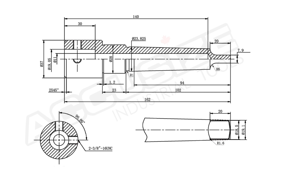 MC00-0003 Weldon Shank for Drill-Use Annular Cutter on Drill Press & Milling Machine