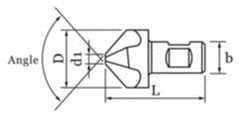 Schema of Accusize 3-Flute HSS Countersinks