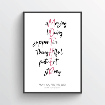 Mom Definition Print, Mother's Day Gift, Digital Download