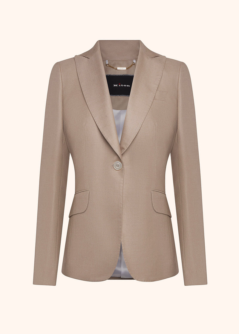 Kiton beige jacket for woman, in cashmere