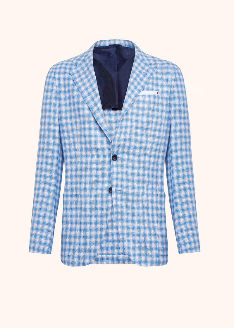 Kiton blue jacket for man, in cashmere