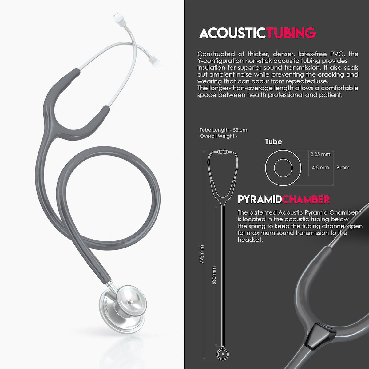 mdf acoustica lightweight stethoscope