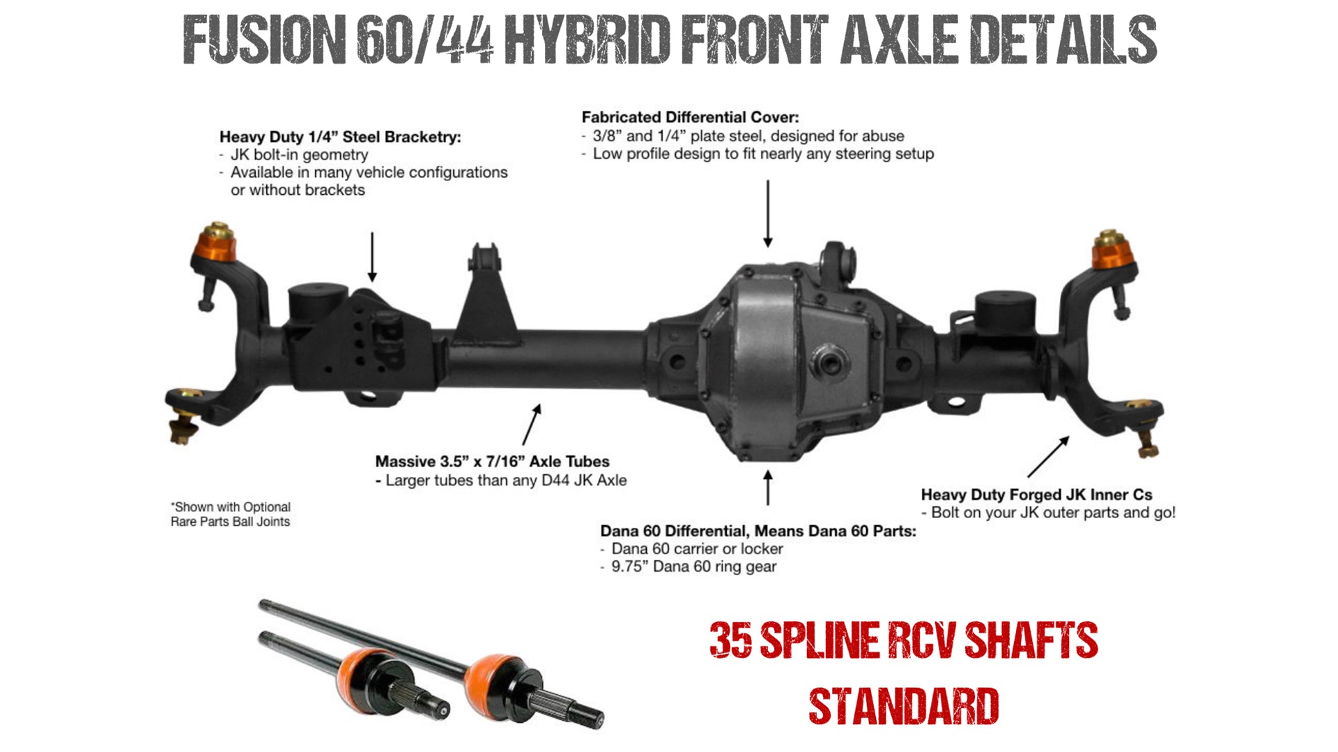 Jeep Wrangler JK Axle Assemblies - Fusion4x4