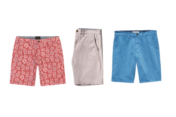 Three summer shorts for men.