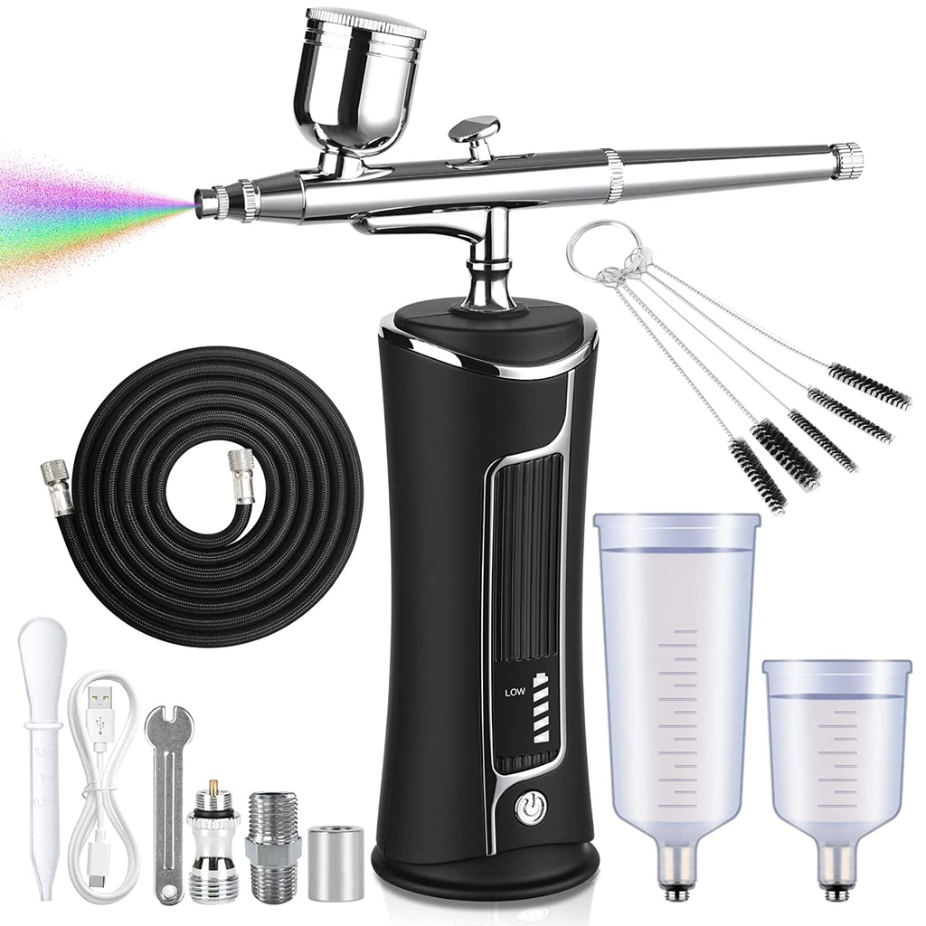 PointZero Airbrush Dual Action Airbrush Kit with 3 Airbrushes