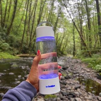 ionBottles® - Original Rechargeable Portable Glass Hydrogen Water Generator  Bottle with PEM and SPE Technology for a Perfectly Balanced pH Released