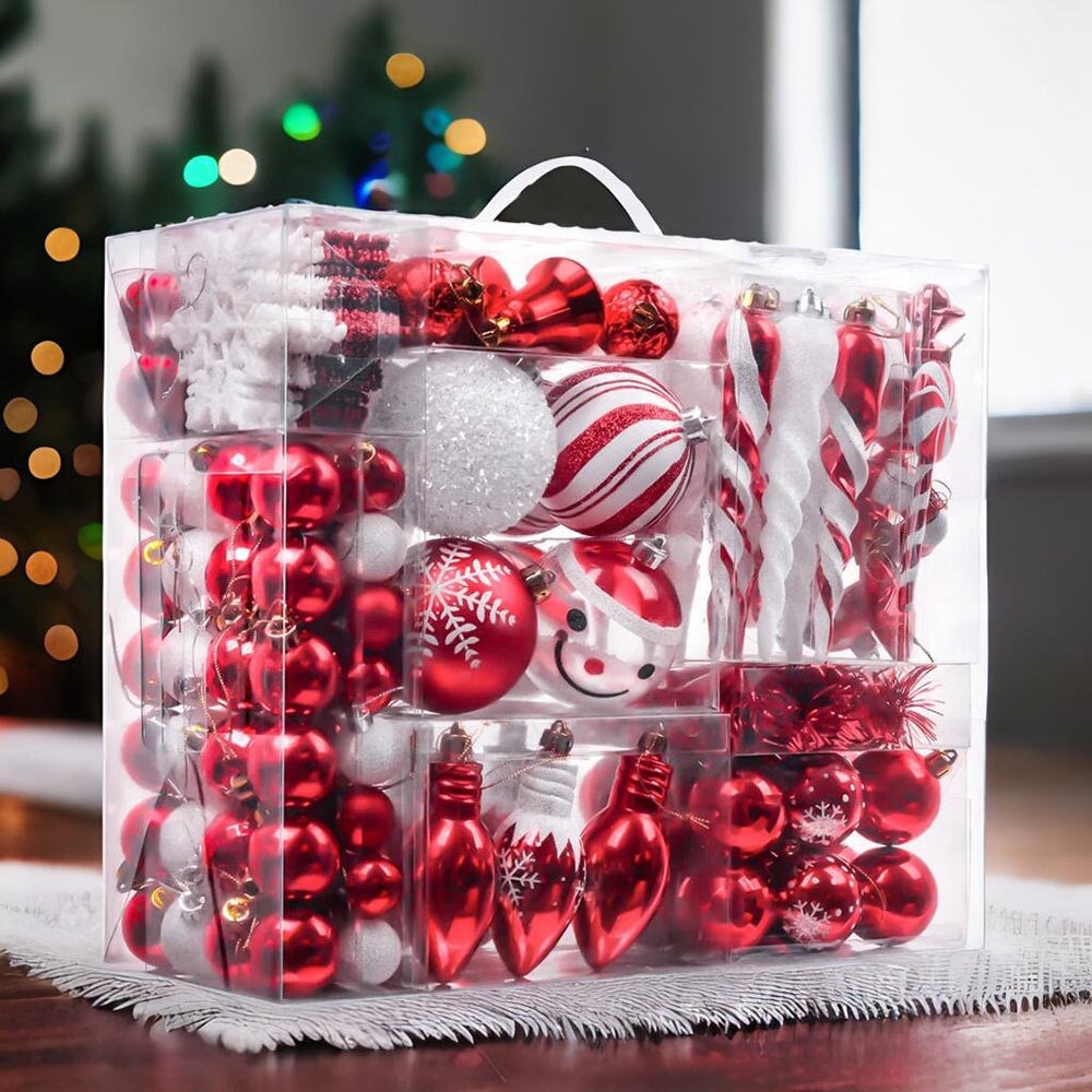 Premium Christmas Candy Red and White Ornament Set | OrnamentallyYou