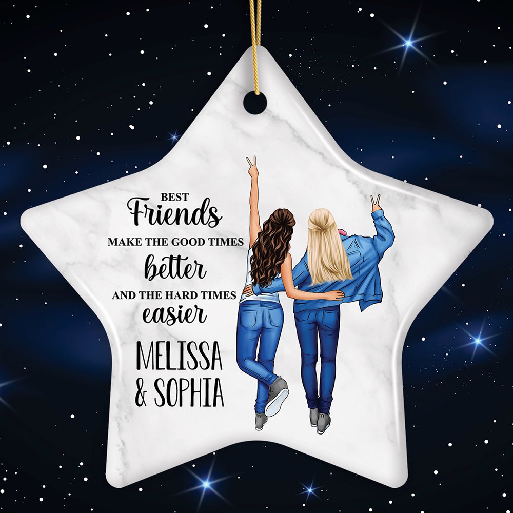 Besties Forever Personalized Christmas Ornament Gifts