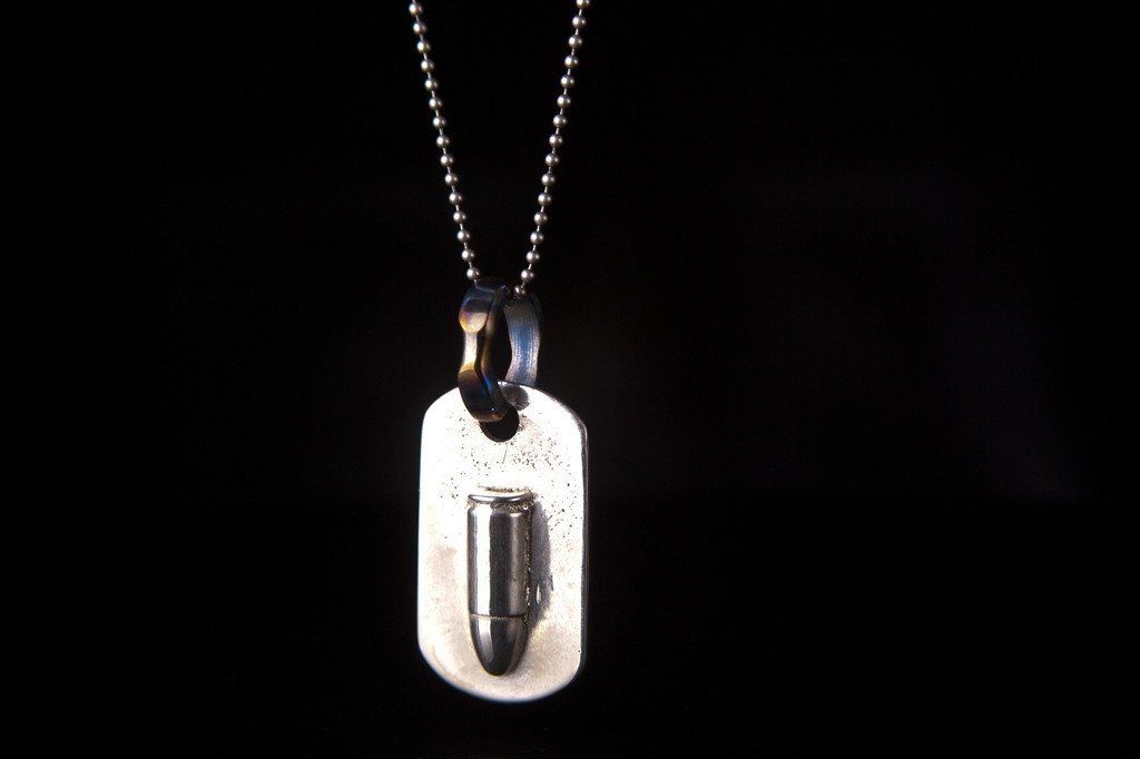 dog tag sterling silver necklace