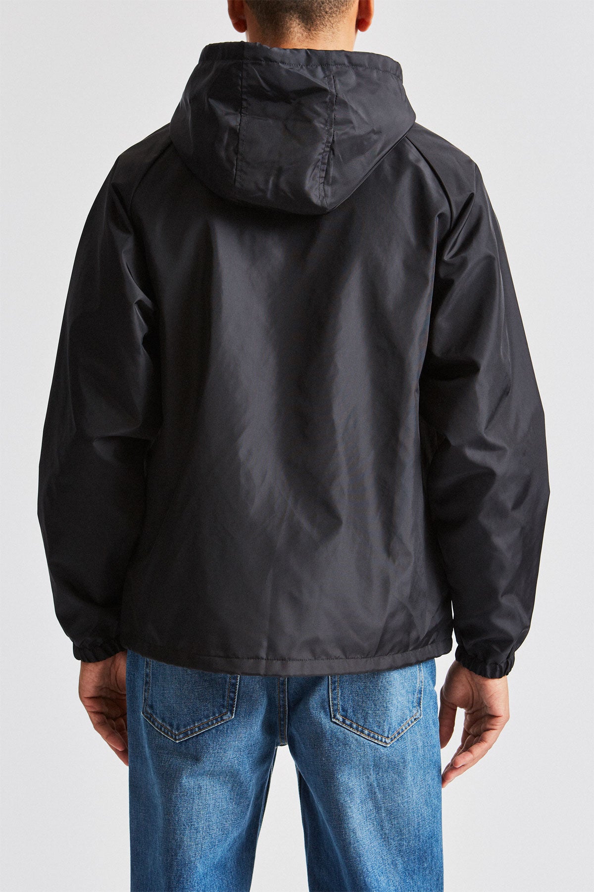 Men's Claxton Hooded Coach's Jacket - Black – Brixton Australia