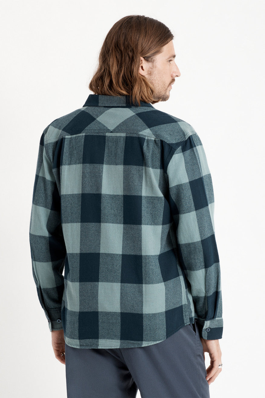 Men's Bowery Lightweight L/S Flannel in Washed Navy/Ocean – Brixton ...