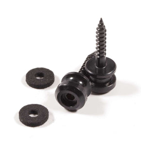 Genuine Schaller S-Lock Straplock Replacement buttons - pair - Black Chrome 24030400