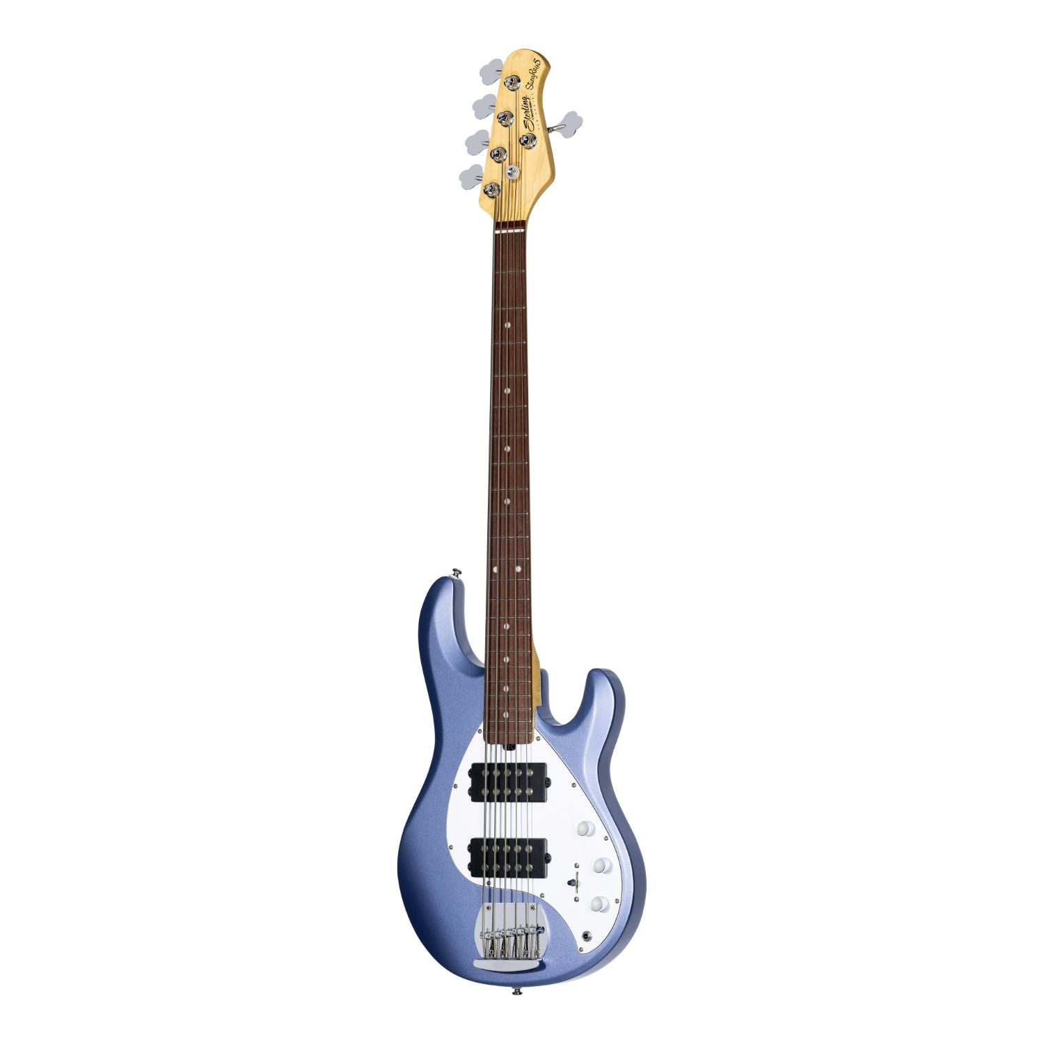 Sterling by Music Man Ray5 HH Stingray 5 String Bass, Lake Blue