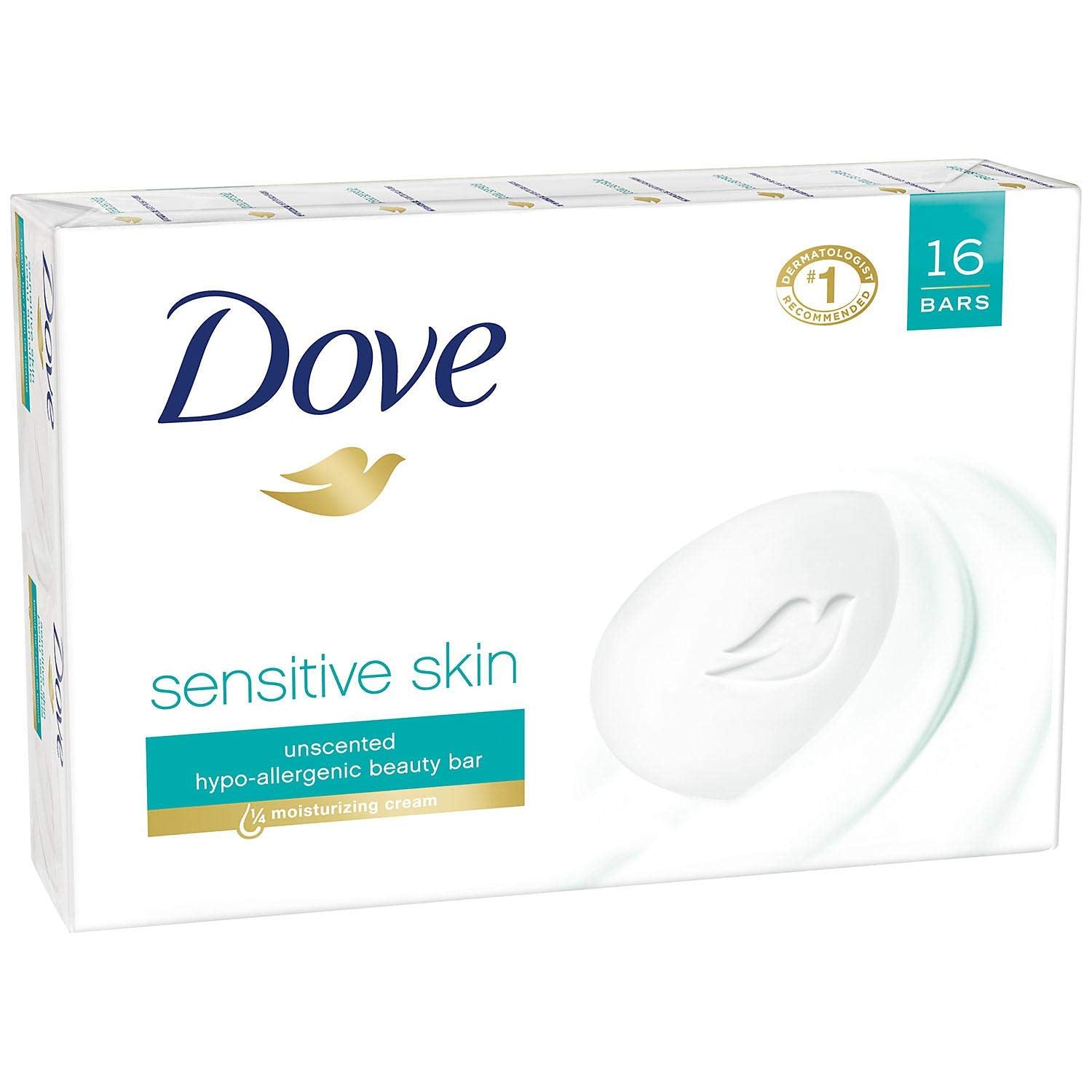 Dove Sensitive Skin Bar Soap 3.75oz - 16 Bars