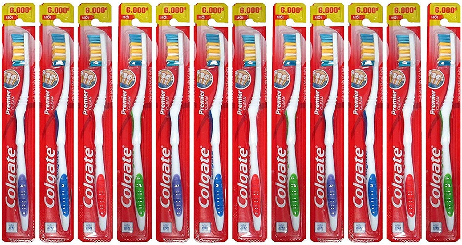 Image of Colgate Premier Classic Clean, Medium Toothbrush - Pack of 12