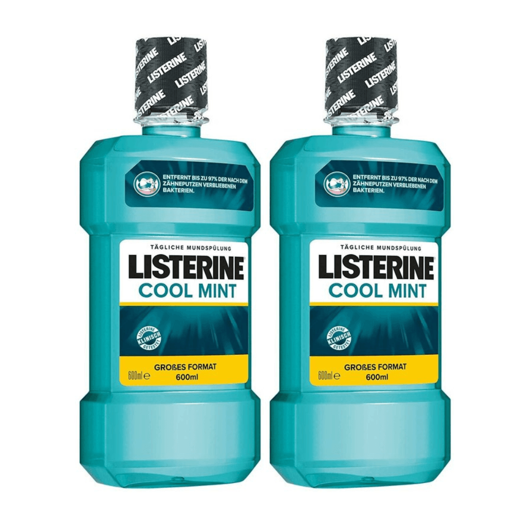 Image of Listerine Cool Mint Mouthwash 600ml Pack of 2