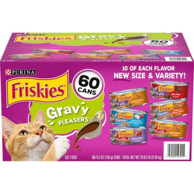 Image of Purina Friskies Gravy Cat Food Variety Pack 5.5oz Each, (60 Count)