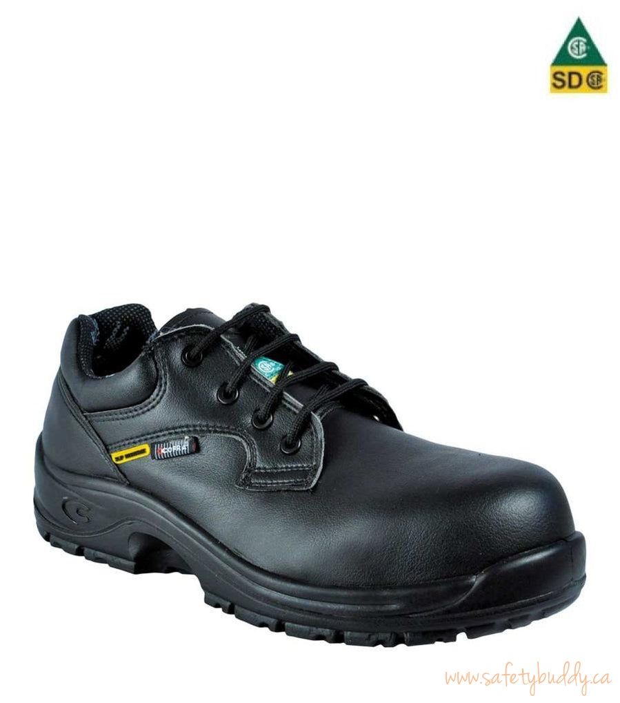 solid black work shoes