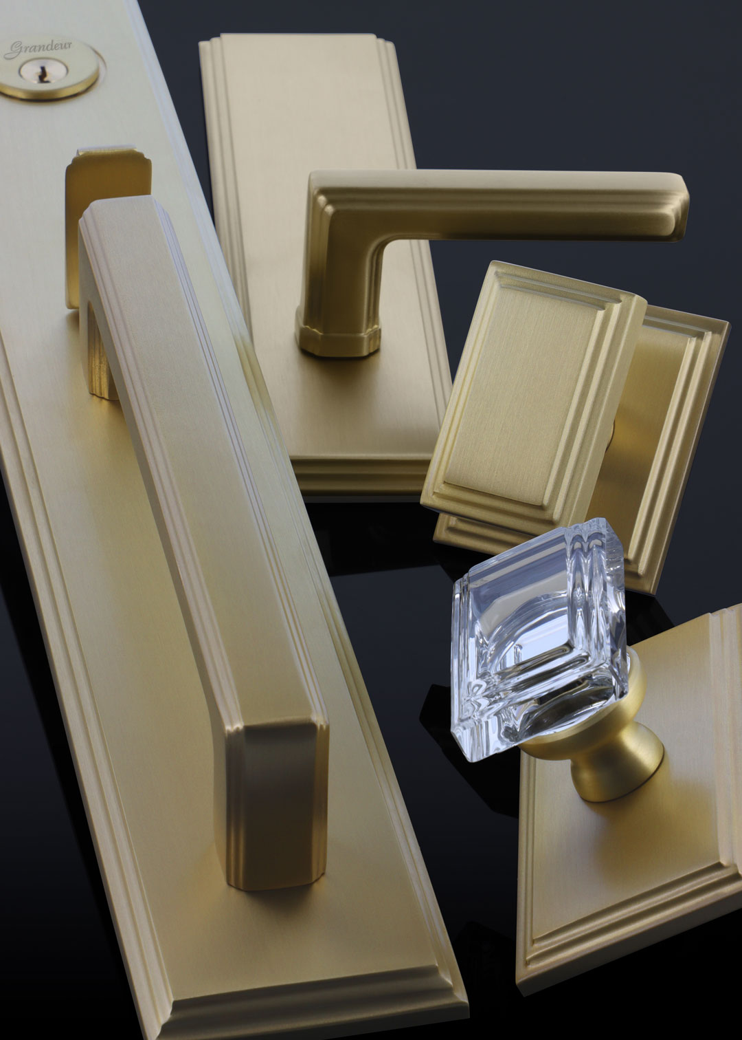 carre satin brass grandeur hardware luxury home details door