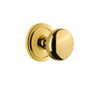 Circulaire Rosette with Fifth Avenue Knob in Polished Brass