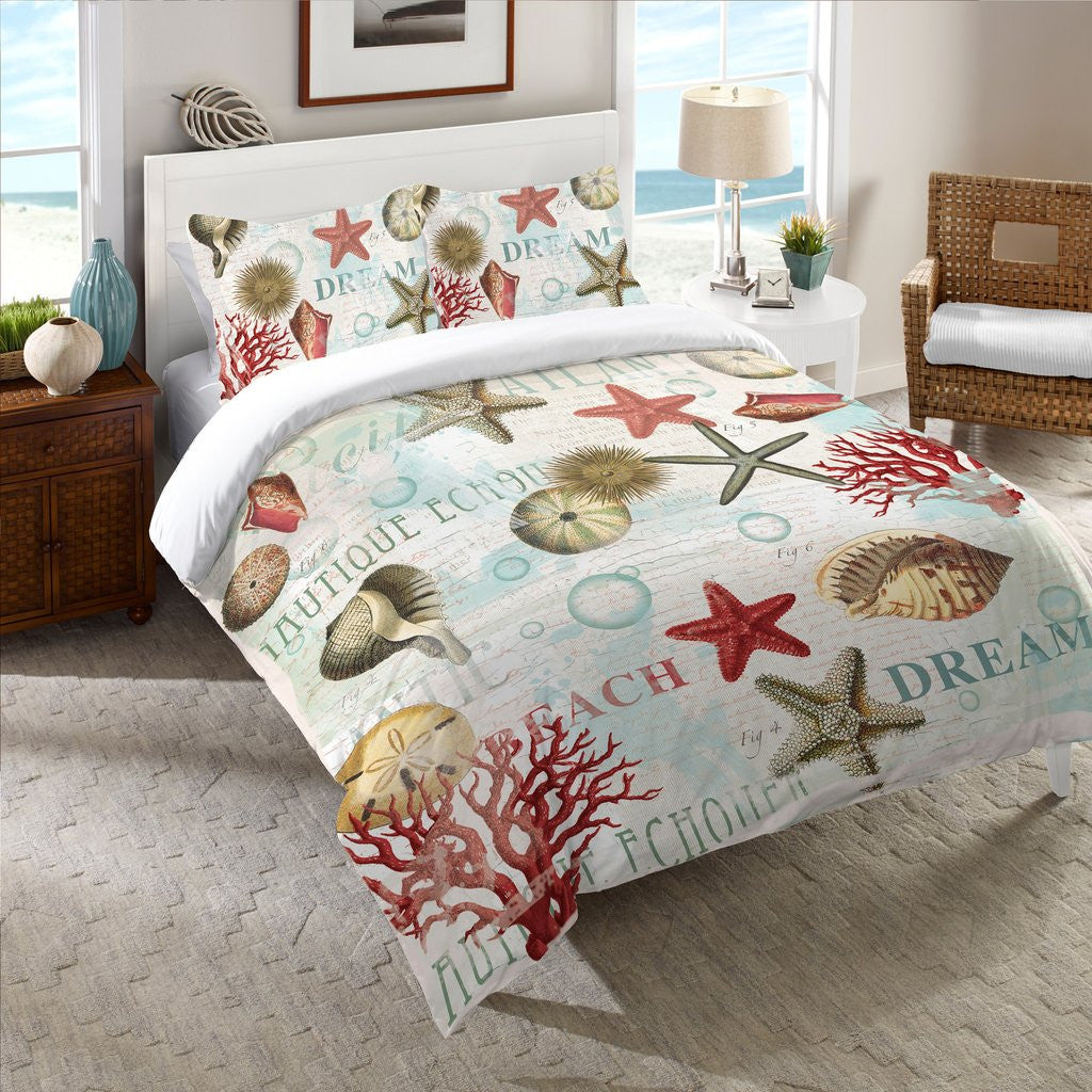 Dream Beach Shells Duvet Cover Coastal Style Gifts