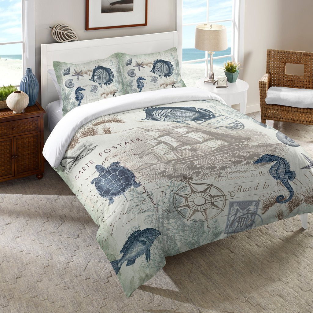 Seaside Postcard Duvet Cover Coastal Style Gifts