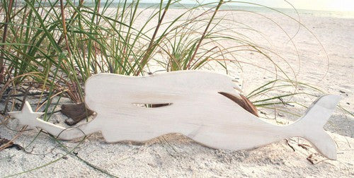 Swimming Wooden Mermaid Plaque- White Coastal Style Gifts