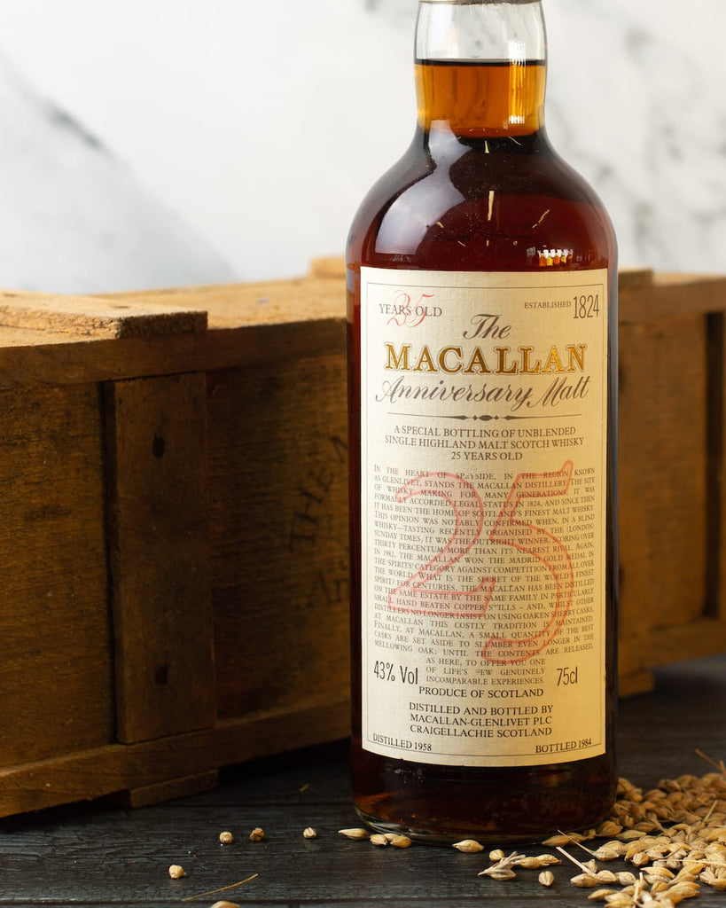 The Macallan 25 year old anniversary malt collectible rare whisky investment