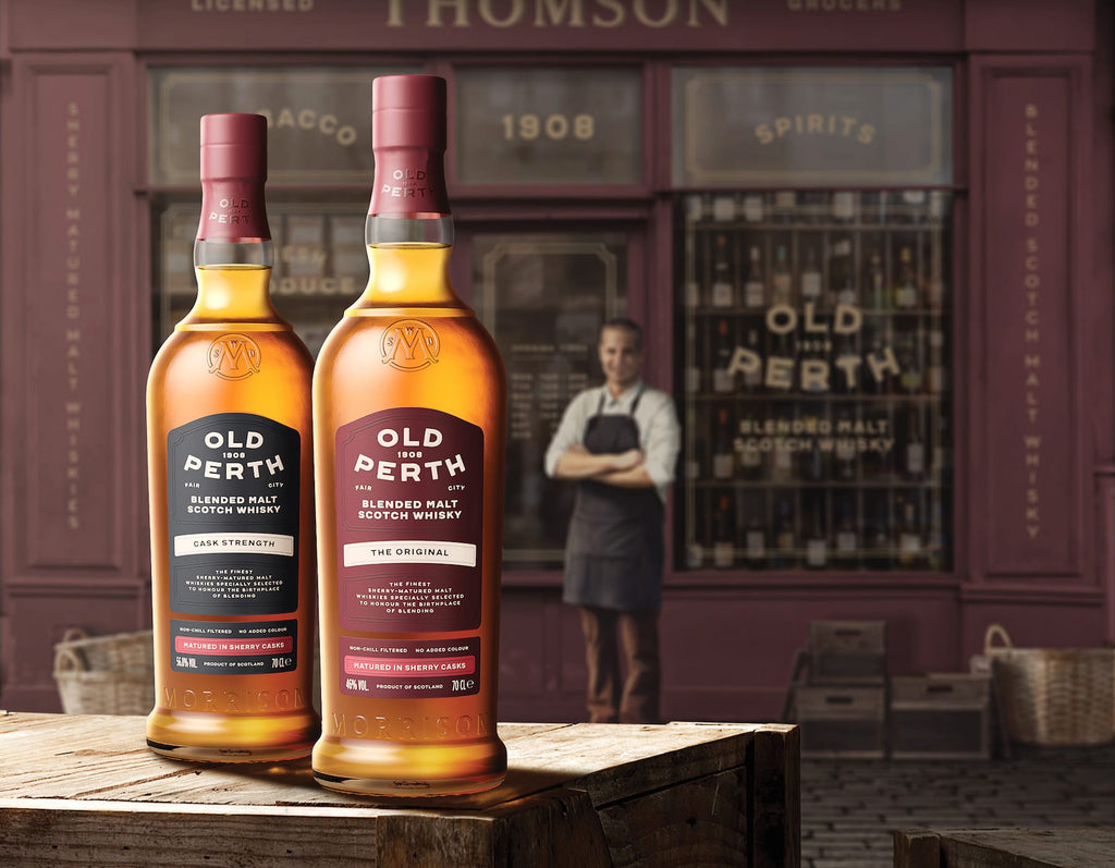 Old Perth The Original and Cask Strength blended malt scotch whiskies