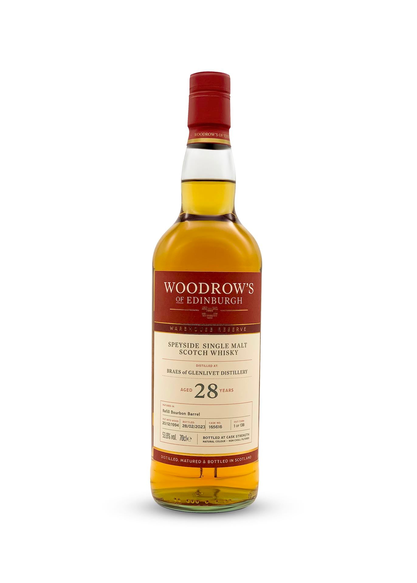 Woodrow's Braes of Glenlivet 28 Year Old