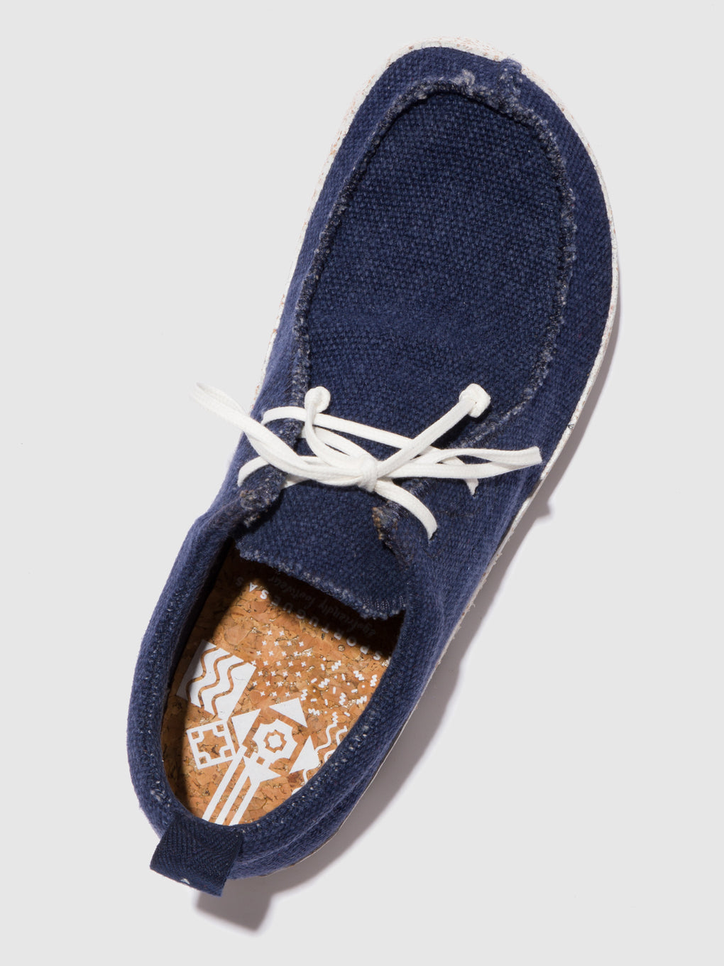 Lace-up Trainers CHAT_M Navy Recycled Linen