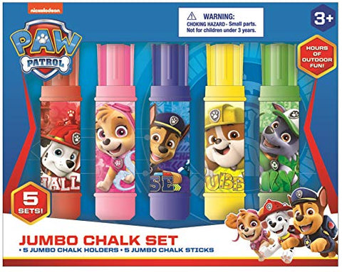 paw patrol jumbo chalk set