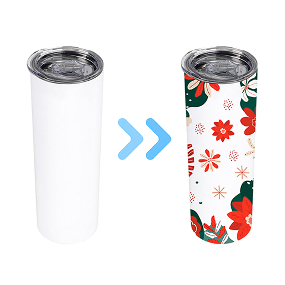 OFFNOVA Sublimation Tumblers Blanks with Handle, 40oz Stainless Steel Coffee Tumblers with Handle and Lid, Double Wall Vacuum Camping Cup for Hot 