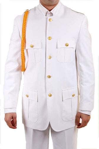 Ferrecci White Military Cadet Captain Sailor Hat – Suit Studio