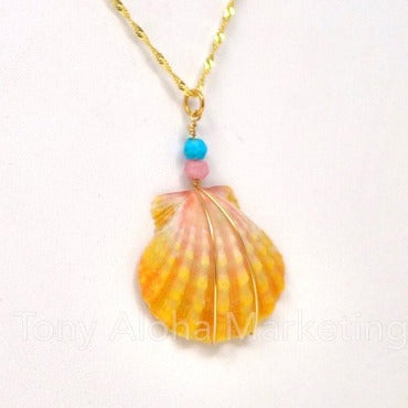 ハワイアンジュエリー サンライズシェルsunrise shell (with turquoise