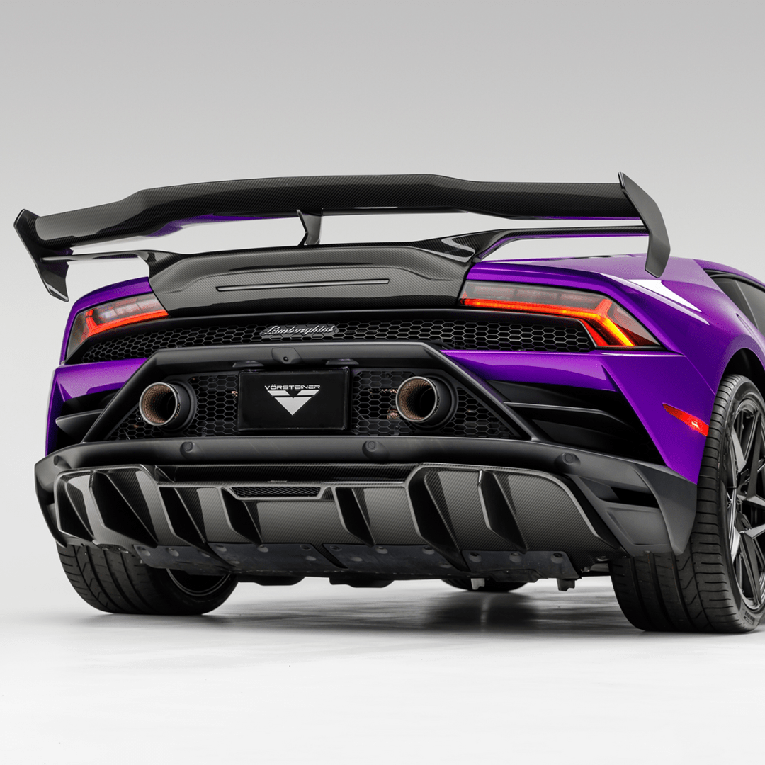 Lamborghini Huracan EVO Monza Edizione Rear Diffuser (2x2 Gloss Carbon) |  Vorsteiner Wheels