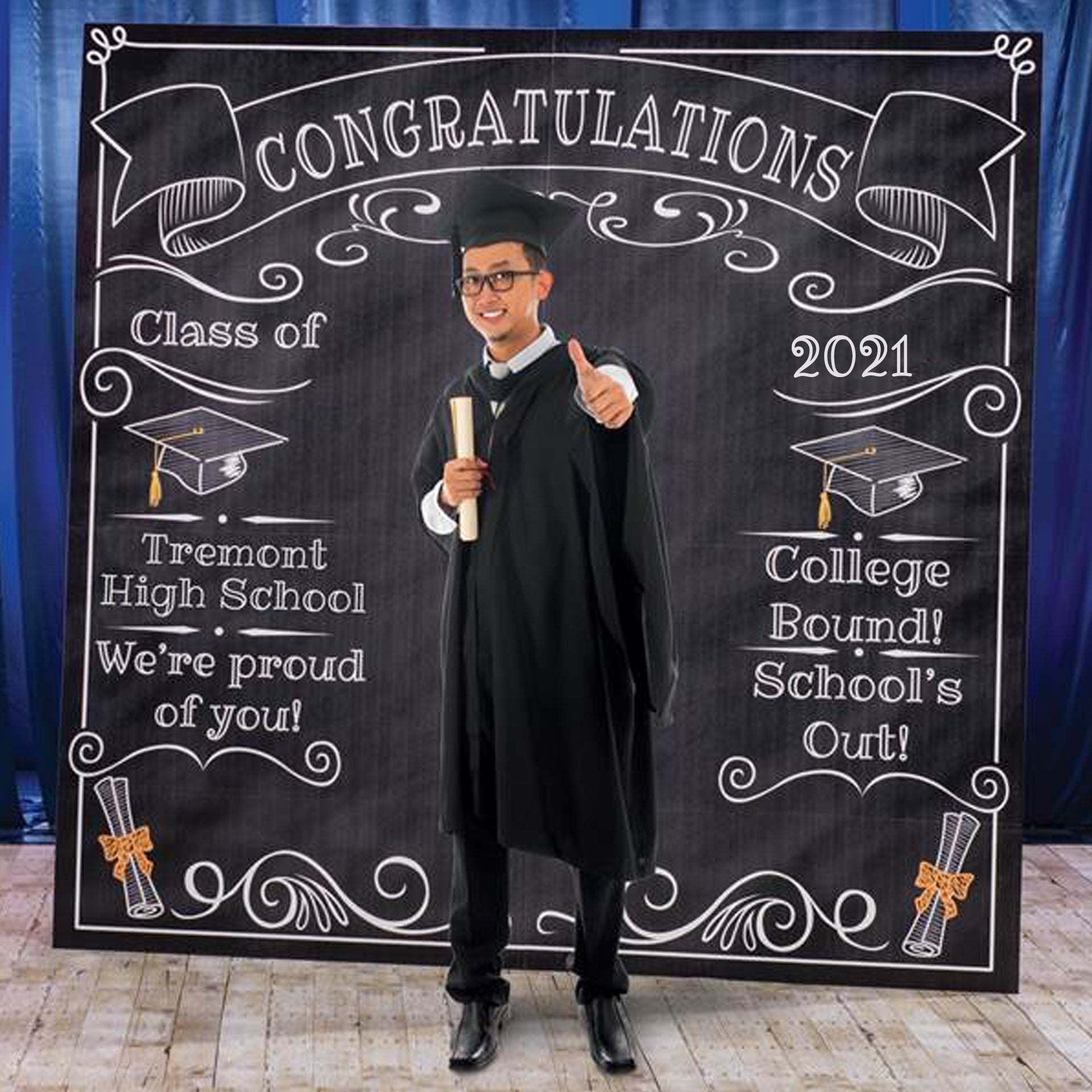 Download Graduation Chalkboard Photo Booth Prop Shindigz