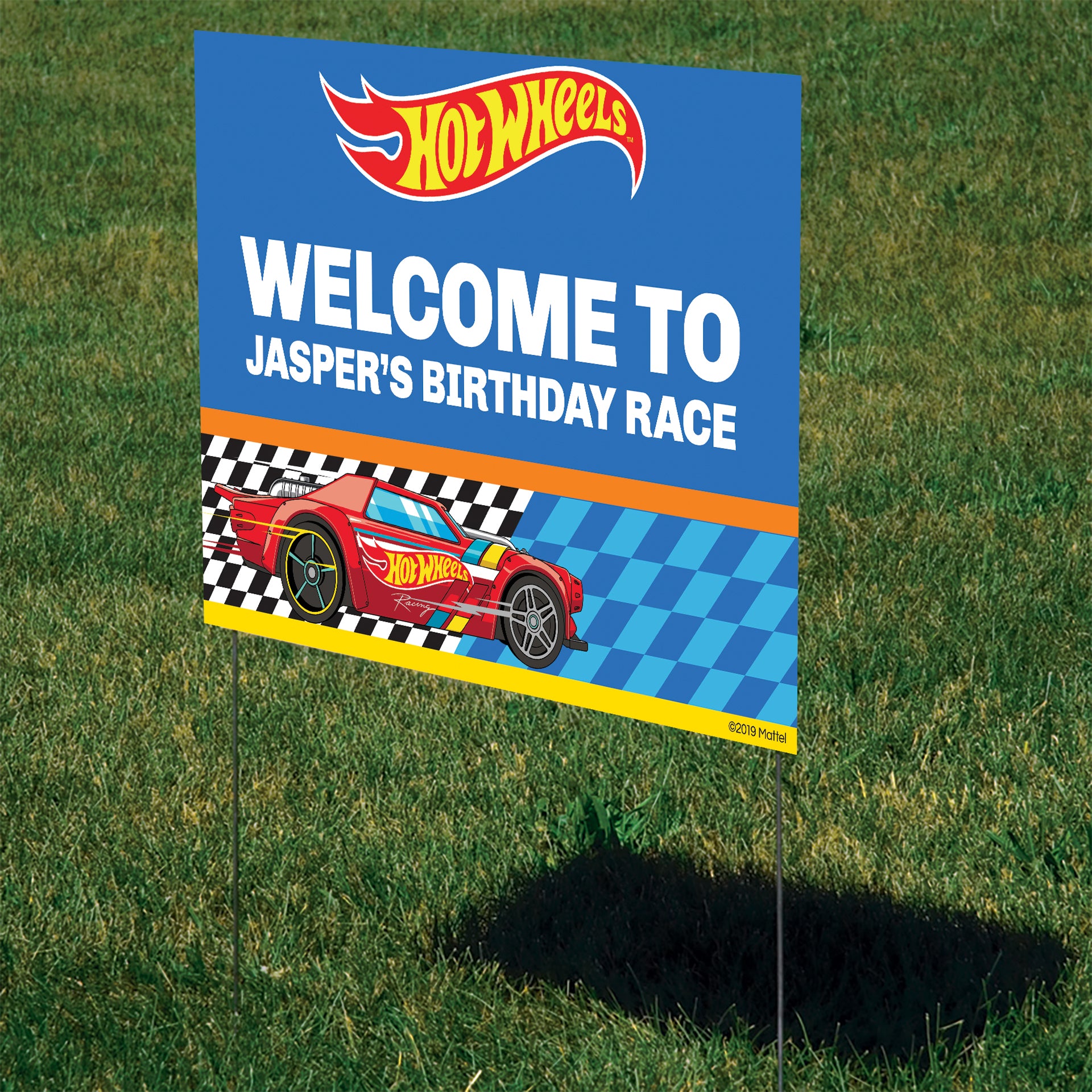 Download Hot Wheels Personalized Yard Sign Shindigz