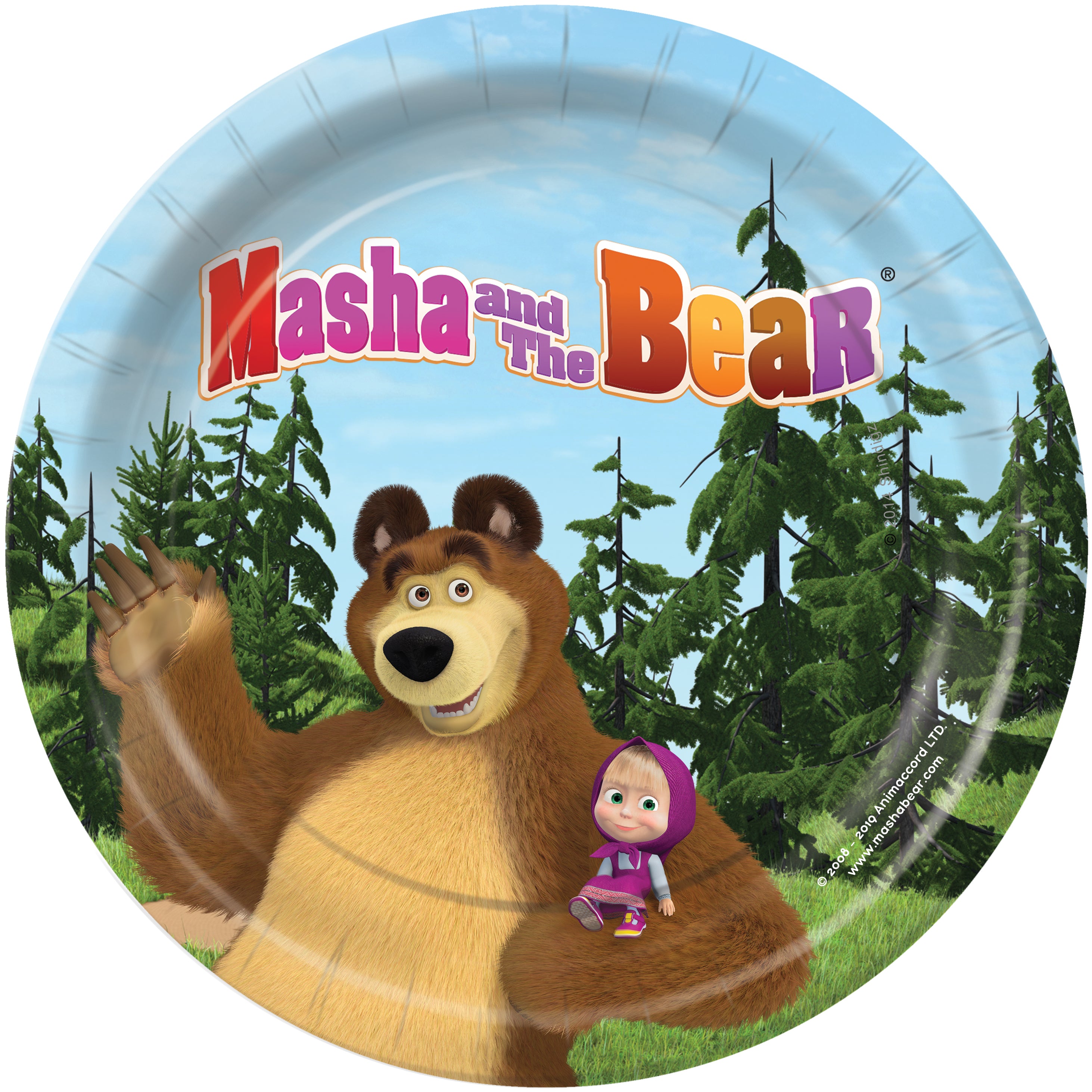 Masha and The Bear Dinner Plates - A011615 - Party Make your childs heart  full by adding Masha and Th