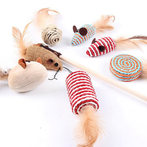 Leo's Paw Handmade Interactive Cat Toy Set