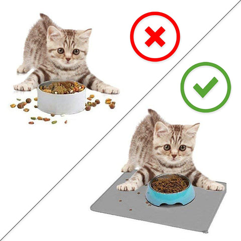 Tapis d'alimentation imperméable en silicone pour chat Leo's Paw