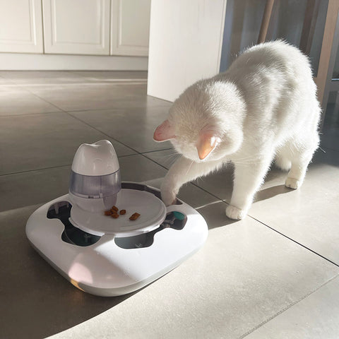 Automatic Treat Dispensing Cat Toy (New 2023) – Leos paw