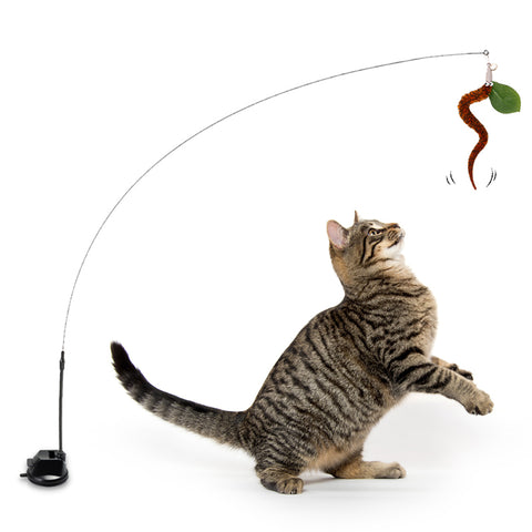 Leo's Paw - Interactive Worm Simulation Cat Toy Set - keep your cat entertained for hours