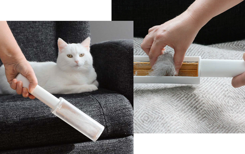 Leo's Paw - 2-in-1 cat hair remover, effortlessly removes hair off your furniture