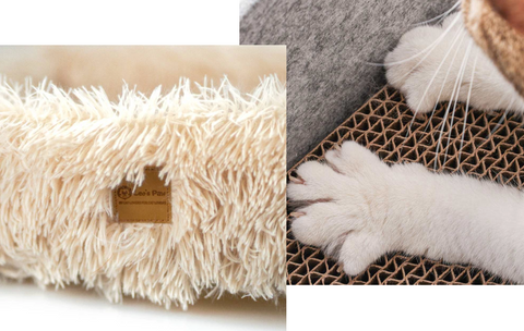 Leo's Paw - 2-in-1 scratching cat bed with corrugated cardboard