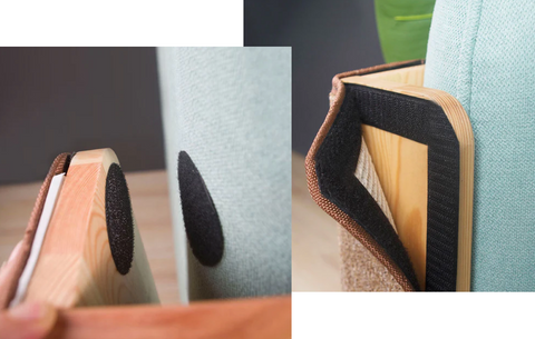 Leo's Paw - furniture corner scratcher attached easily to your furniture with velcro